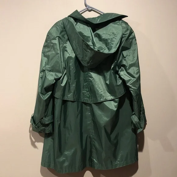 Vintage Ashton Cove Green Lightweight Trench Coat - Picture 7 of 9